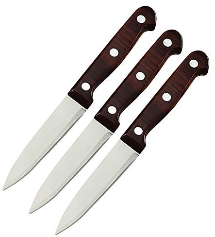Fruit Knife, 3 Pieces of Stainless Steel Fruit Knife, Sharp Blade, Delicate Appearance, Suitable for Most Vegetables and Fruits