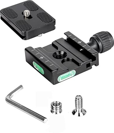 Koolehaoda 50mm Schnellwechselplatten Klemme Kompatibel mit Arca Swiss, Universal Quick Release Plate Adapter für DSLRs, Stative, Einbeinstative, Gimbals und Kugelköpfe