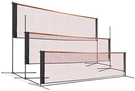 Filet sur Pied Multisport, Mobile, 3 Hauteurs 75/125/150cm Tennis, Soccer Tennis, Badminton, Volley Junior et Sac de Transport