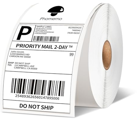 Phomemo 4×6inch Etiquetas Térmicas Directas,DHL Etiquetas de Código de Barras de Envío,102×152mm Etiqueta de Dirección Postal,Compatible con Impresora Térmica Munbyn,Zebra,Jadens,Nelko,Itari,etc
