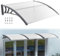 RELAX4LIFE Marquise de Porte Exterieur 120 x 100 CM, Auvent Porte d’Entrée en Polycarbonate, Protection Contre Pluie et UV, Auvent Marquise Aluminium pour Terrasse Balcon Patio