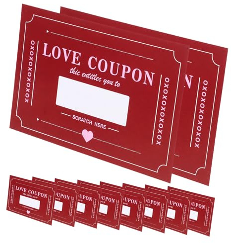 CAXUSD Carte Di Coppia Per San e Anniversari, Biglietti D'auguri Interattivi Con Idee Creative Per Appuntamenti, Set Da 20 Carte Coupon D'amore Fai Da Te