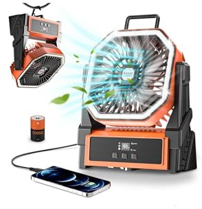 Kssvzz Ventilador de Camping, Portatil Ventilador USB Recargable