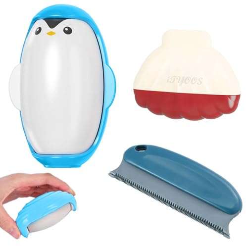 3 Piezas Rodillo quitapelusas Reutilizable, Rodillo quitapelusas Lavable, Portable Lint Roller, Quitapelos Mascotas, Lint Remover para Eliminar el Pelo de Sofás, Sábanas, Alfombras y Mascotas