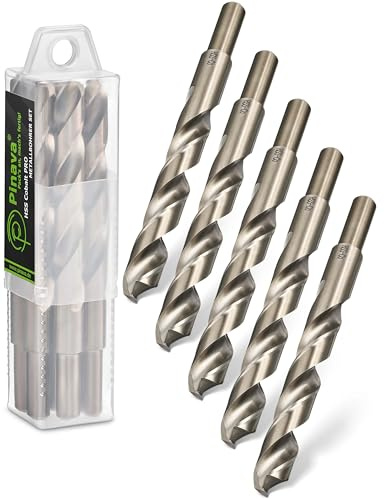 Pinava® Metallbohrer HSS-Co 5 Stk. Ø 12.0 mm - [Scharf, Robust & Präzise] - Profi Bohrer für Edelstahl, Stahl, Eisen etc. - Cobalt HSS-E Edelstahlbohrer selbstzentrierend