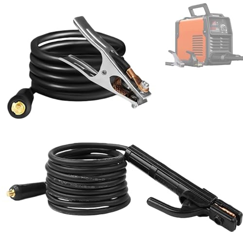 Portaelettrodi per saldatura 16mm²2,8+1,2m con cavo, morsetto di messa a terra per saldatura con cavo, efficiente per lavori di saldatura per saldatrice da 160 a 250A