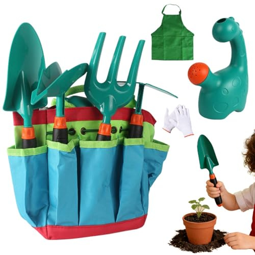 Juego de jardín para niños - Juego de juguetes ligeros, herramientas de plantación ergonómicas, equipo de jardín de infantes | Herramientas de jardín seguras y divertidas para y niñas, replantar