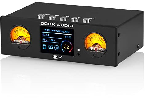 HiFi Bluetooth Vorverstärker USB Spieler ESS9038 DAC Musik Streamer DSD512 (Douk Audio C100 PRO)