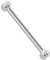 beyoutifulthings Industrial-Piercing Silber Epoxid Kristall Pavé Kugeln Clear Industrial-Barbell Industrial-Bar Chirurgenstahl Stab-länge 38-mm