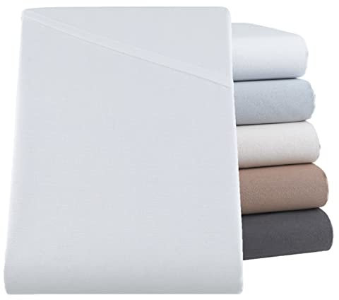 SHC by BaSaTex Betttuch Bettlaken Haushaltstuch Tischdecke Leintuch ohne Gummizug | 100% Baumwolle | 140x200 cm | Farbe: Weiss