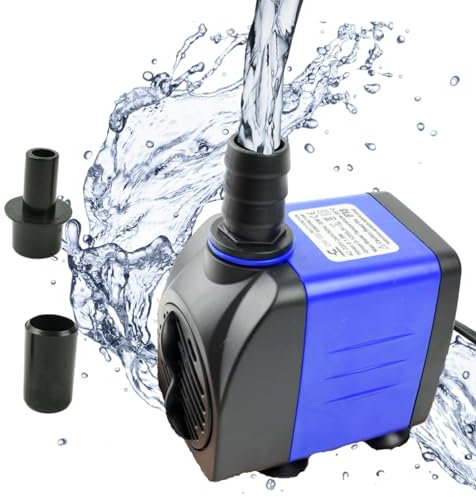 Conquerall CHA-2800 800GPH 3100L/H 220V AC Bomba sumergible 55W Bomba de agua de alto flujo ajustable con 3 salidas, altura de la cabeza 9.2 pies para cascadas, estanques, plantas sin suelo y fuentes