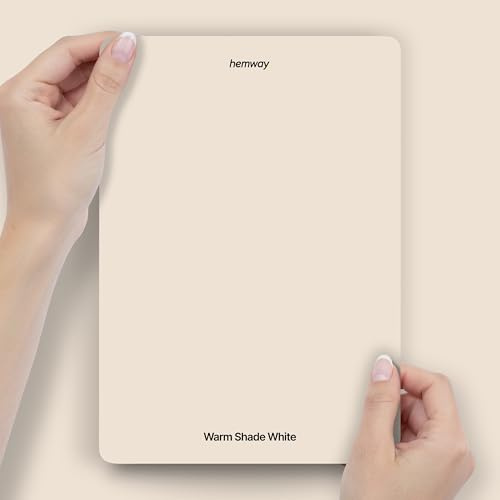 Hemway Warm Shade White Peel & Stick Sample Chalk Paint | A5 Accurate Colour Swatch, Mess-Free Alternative to Paint Tester Pots, Easy To Use, Eco-friendly, for Interior Furniture & Walls