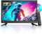 Desobry 19 inch small TV Built-in DVD player, 1080P mini TV with freeview, supports HDMI USB AV input, 12v tvs for motorhomes/campervan/caravan/camping
