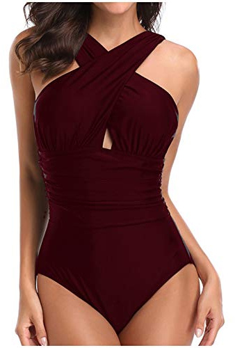 Bañador Mujer Reductores Piscina Trajes De Baño Reductor Barriga Natación Una Pieza Cintura Alta Bañador Talla Grande Vientre Plano con Relleno Bañadores Control De Abdomen Deportivo Swimwear Oferta