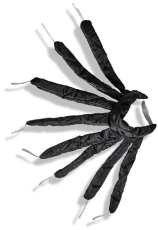 mophrati Tête-monté Cheveux Bigoudi Bandeau Rouleaux Sans Chaleur Curling Bâton Flexible Naturel Tige Longue Mince Coiffure Outil, Noir