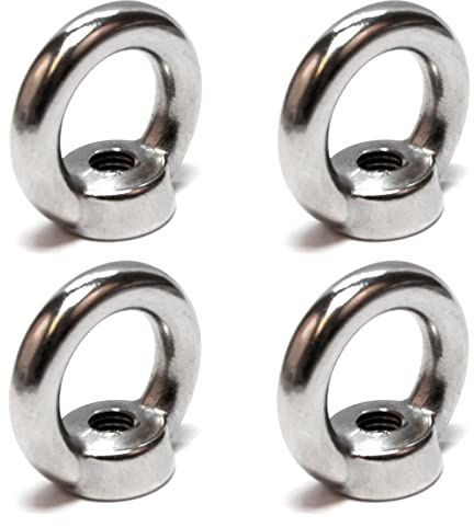 PRIOstahl® RINGMUTTER rostfritt stål V4A ringbultar ringskruvar | M6-4 stycken