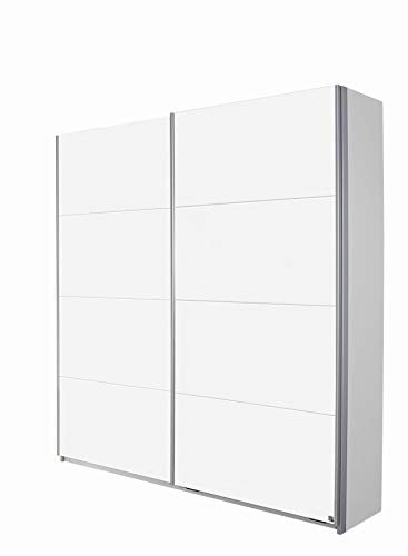 Rauch Möbel Minosa Schrank Kleiderschrank Schwebetürenschrank 2-türig, Weiß, inkl. Zubehörpaket Basic 2 Einlegeböden, BxHxT 137x197x48 cm