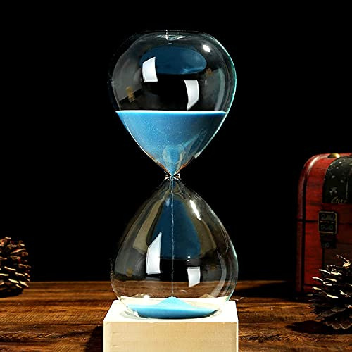 GLP Reloj de arena de 6 colores, reloj de arena decorativo para el hogar, 5/10/30/60 minutos, para cronometrar cocinar/jugar y cepillar los dientes de los niños (color: azul, tamaño: 5 minutos)
