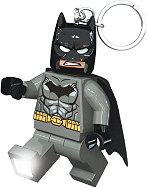 Lego DC Superheroes - Batman Schlüsselanhänger LED-Taschenlampe für DC-Fans - Fantasievolles Kinderspielzeug - 76 mm große Figur (KE92H) - Inklusive 2 CR2025 Batterien