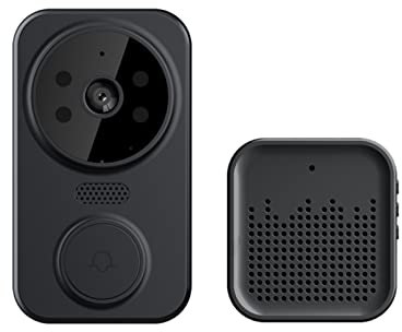 Splenssy Sonnette vidéo intelligente sans fil avec carillon sans fil, interphone vision nocturne rechargeable, caméra de sécurité WiFi, audio bidirectionnel