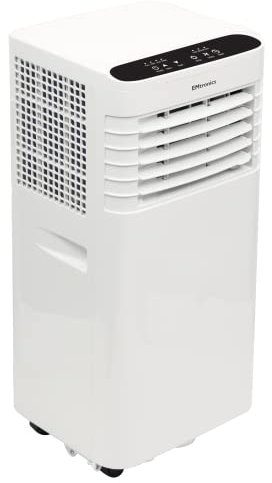EMtronics 7,000BTU Portable Air Conditioner, Dehumidifier and Cooling Fan 3-in-1 with Remote Control, 24 Hour Timer and Air Con Window Vent Kit - White