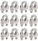 12 morsetti in acciaio inox M5 DIN741 per cavi e funi di 5mm: adatti per fili stendibiancheria, cavi metallici, tende e molto altro.