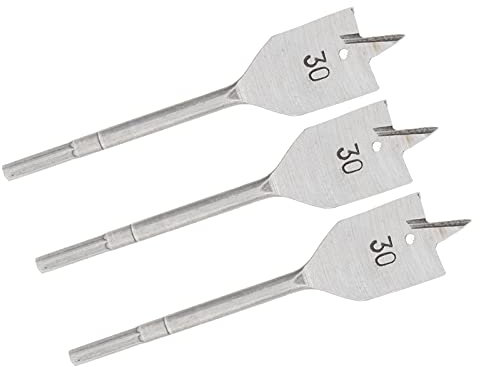 Juego de Brocas Planas para Madera de 30 Mm, Pala de Perforación para Carpintería, Herramienta de Perforación de Acero con Alto Contenido de Carbono con Diseño de Espina de