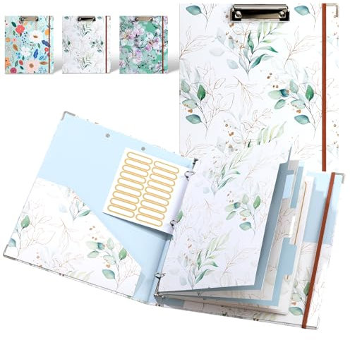 Tiuyii Folio Life Organiseur de documents importants If I Die Binder 3 anneaux avec poche pour documents importants Fournitures de bureau