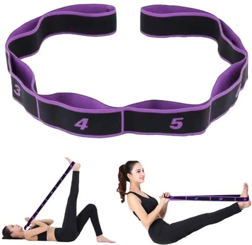 Bande Elastique Musculation, Elastique Musculation, 8 Niveaux de Forces Sangle d'exercice Extensible, Bandes de Boucle d'exercice Elastique Durable pour Latine, Yoga, Pilates