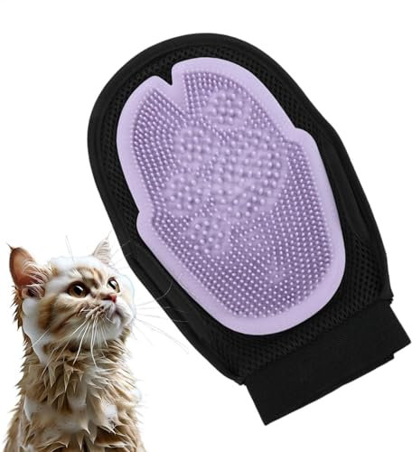 Generisch Hundewaschhandschuhe, Katzenhandschuhe zur Pflege, Haustierentfernungshandschuhe, Soft Combdesign, Pflichspukten zum Absatz, Badezubehör für Haustiermassagen und Pflege