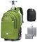 BAGROUPS Rucksack Trolley Handgepäck Koffer Rucksack mit Rollen Business Trolley Groß wasserdichte Laptop Reiserucksack Rolling für Reise, Schule, Arbei (Grün)