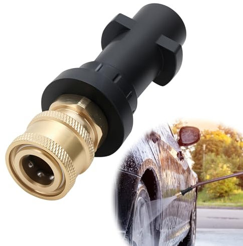 Goerpn Pressure Washer Gun Adapter 1/4'' Quick Connect Female Fitting for Karcher K2-K7 Series Pure Copper Joint High Density Plastic Hot Water Resistant Compatible with Other Pressure Washer Brands