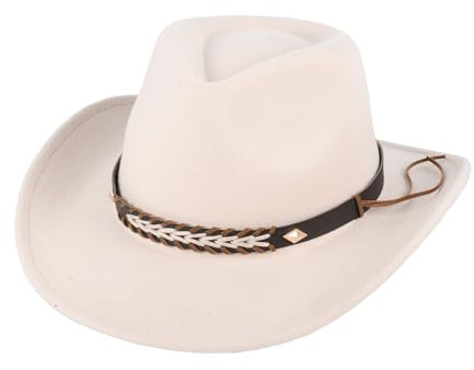 Henrrida Chapeau de cowboy large classique, chapeau de cowboy occidental universel rétro pour hommes et femmes, adapté pour le camping, le jardinage, les vacances, doux et élégant chapeau de cowboy
