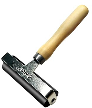 GELELF Rullo per peeling liscio – Rullo manuale in legno per incollare nastratura, stampa gel, blocco inchiostro, stampaggio, album (#6: 10 cm)