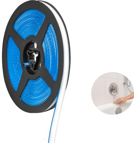 Sealant Tape Caulk Strip Self Adhesive – 6M White Waterproof Mildewproof Bath Sealant Tape for Kitchen Bathroom Tile Edging – Decorative Sealing Strip for Sink, Countertop, Bathtub, Toilet, Floor