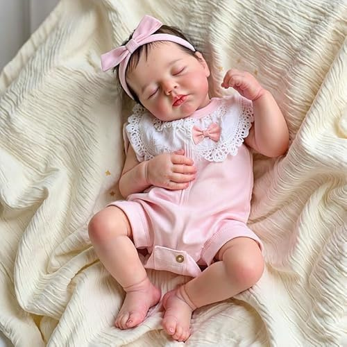Zero Pam Bebe Reborn Niña-50 CM Bebe Reborn Vinilo Cuerpo Completo,Bebes Reborn De Vinilo Cuerpo Entero Realistas Y Reciennacida,Muñecas para Niñas, Vinilo Suave Muñeca Reborn con Accesorios