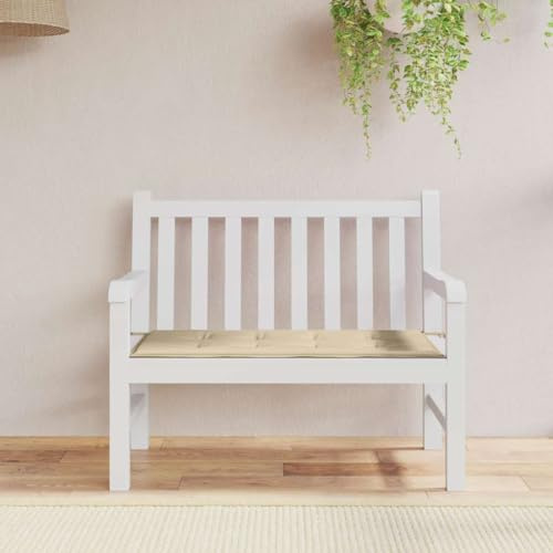 Frdhee Klemmkissen für Sitzbank,Gartenbank-Auflage Beige 120x50x4 cm Oxford-Gewebe,Liegesesselkissen für Schlafzimmer und Wohnzimmer