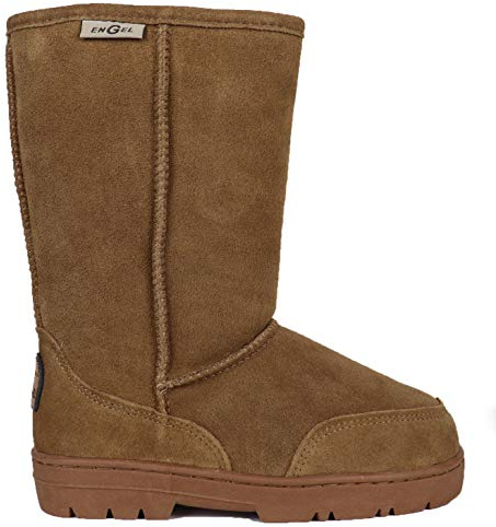 Reissner Lammfelle | Engel Boots AGI | Hohe warme Winterstiefel | Wildleder | Innenfutter echtes Merino Lammfell | camel 44