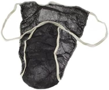 PROFESSIONALE Slip Tanga Uomo MONOUSO Neri in TNT 100 Pezzi