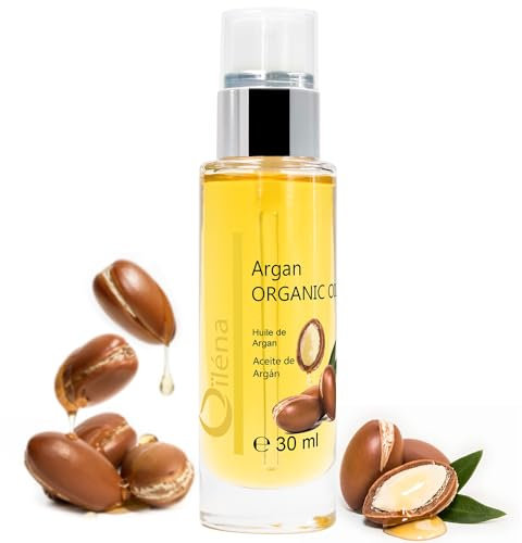 Huile d'Argan du Maroc, Vierge, Pressée à Froid, Bio, 100% Pure, 30 ml, Hydratante Anti-Âge Visage et Corps, Soin Cheveux, Barbe et Ongles, Anti Vergetures et Cicatrisante