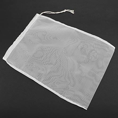 AYNEFY 100 Mesh Food Grade Wine Filter Bag,Reusable Home Brew Beer Making Extraction Sack Food Nut Milk Brewing Straining Bag for Juice Wine Homebrew Brewing Hop(20x30cm)