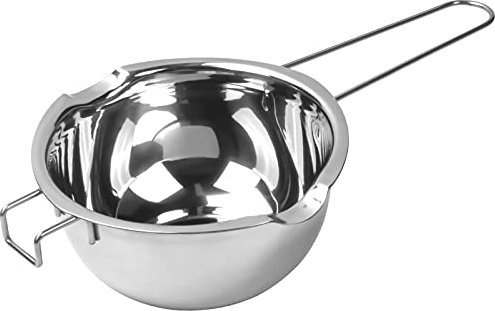Volumoon Stainless Steel Double Boiler, Chocolate Melting Pot with Heat-Resistant Handle, Melting Bowl for Chocolate, Butter, Milk, Cheese, Candy, Caramel, Wax