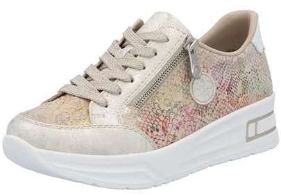Rieker Damen N8103 Schnürschuhe, Beige, 38 EU