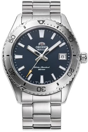 Orient Sports Mako 40mm - Orologio Da Uomo Automatico a Carica Manuale Impermeabile Bracciale e Cassa In Acciaio Metallizzato Quadrante Blu - RA-AC0Q02L30B RA-AC0Q02L
