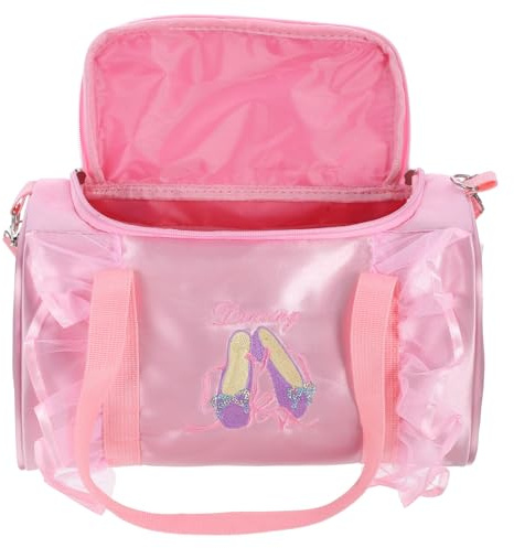 BESPORTBLE Borsa da Balletto in Raso Rosa Elegante e Comoda per Ragazze Interno Spazioso e Facile Accesso per Viaggio e Danza