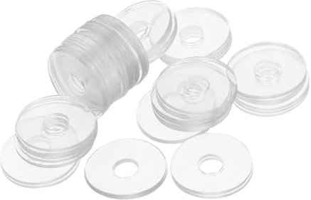 DECOMELODY 50 Piezas Junta Transparente Arandelas De Vinilo Para Tornillos De Arandelas Redondas Planas Sellado Para Manijas De Puertas De Ducha