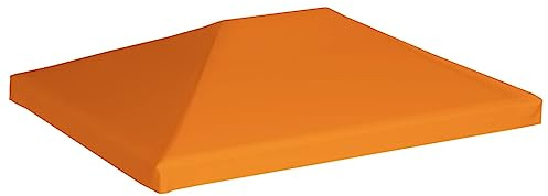 Paviljongtak 4 x 3 m orange av 100 % polyester – robust och väderbeständigt tälttak för trädgård, terrass och utomhusevenemang
