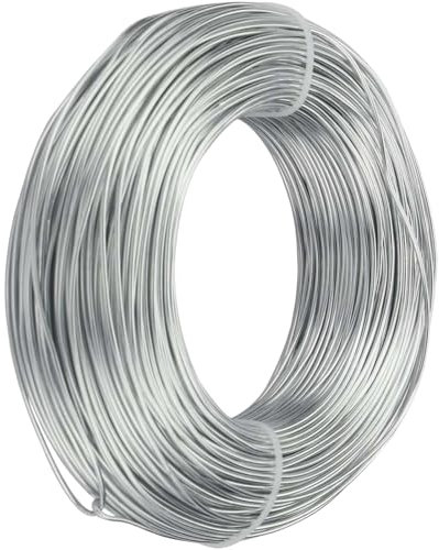 OAOAO Alambre de Aluminio for Entrenamiento de bonsáis, Alambre Plateado for Manualidades, Tallos Florales y for modelar y Doblar árboles de Interior.(Diameter 1.5mm)