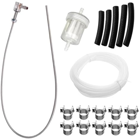 BAIFULAI Set da 18 pezzi, tubo di appoggio per il riscaldamento del carburante dell'auto, tubo del carburante, tubo del carburante per olio combustibile, tubo di aspirazione, tubo di aspirazione, tubo