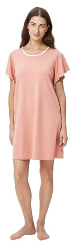 Friendumo Camison de Mujer - Manga Corta Suave Liso Pijama de Verano para Mujer Ropa de Estar por Casa Tallas S-2XL